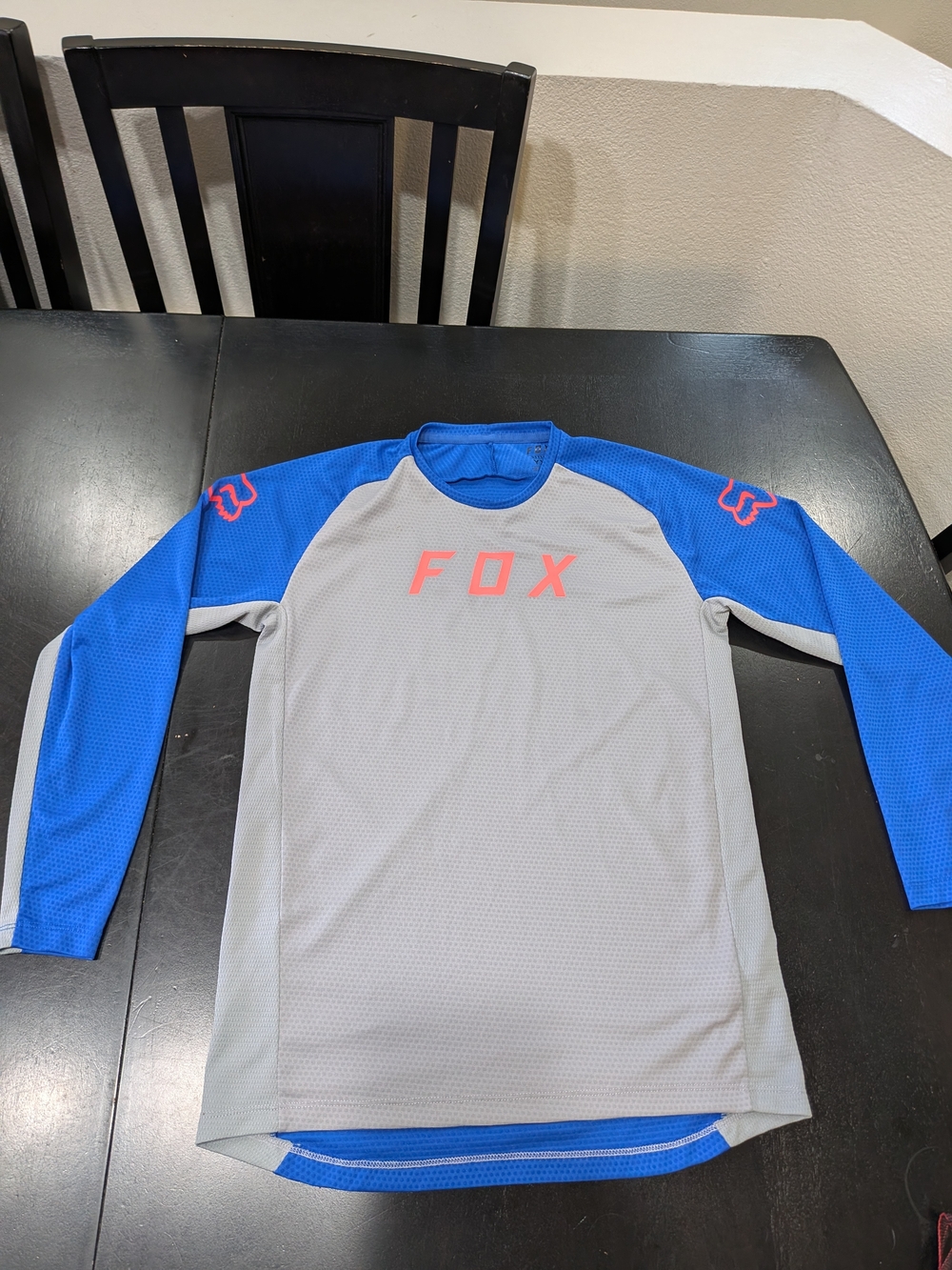 Fox Youth Defend Long Sleeve Jersey Blue/Orange/Grey XL